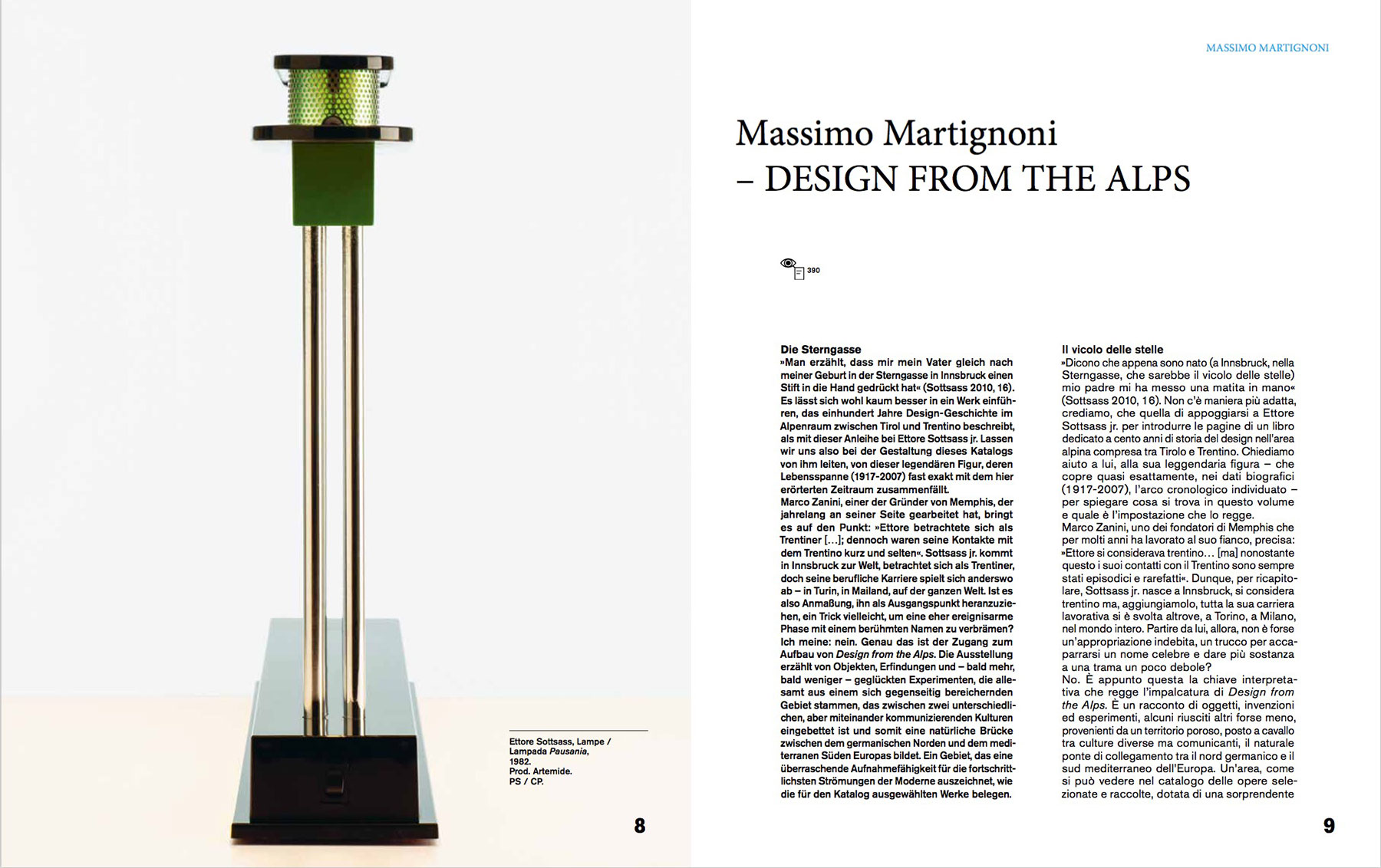 design from the alps catalogue Claudio Larcher Design Studio